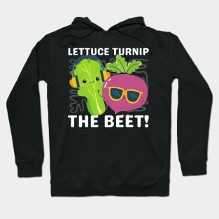 Funny Lettuce Turnip The Beat Vegetable Food Music Pun Cute Hoodie